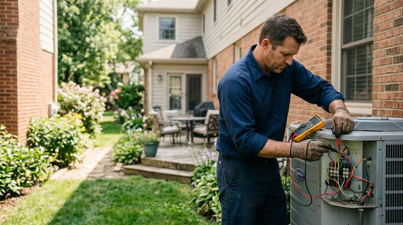 HVAC technician working near Middleboro, MA